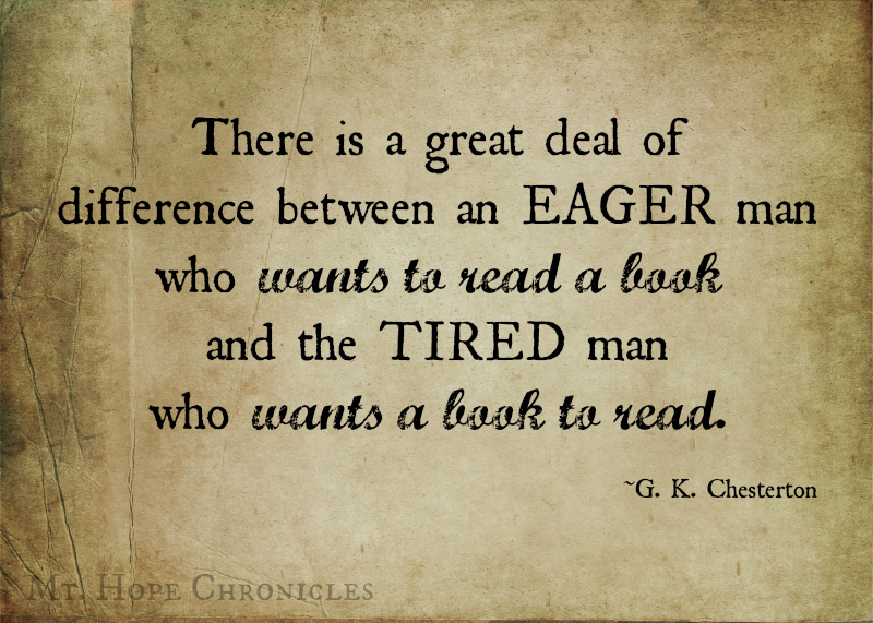 Read a Book @ Mt. Hope Chronicles